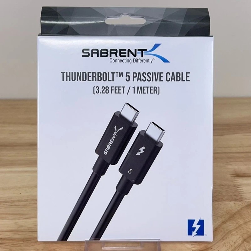 NEW Sabrent CB-T5M1 Thunderbolt 5 Certified Passive Cable 3FT
