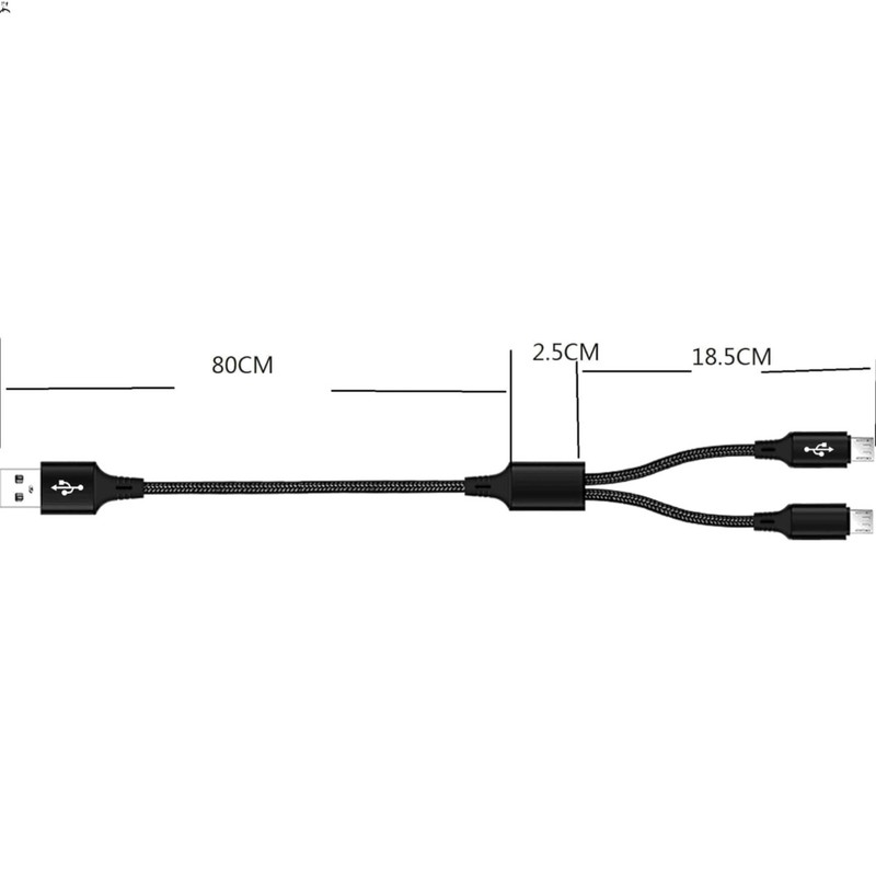 Dual Port Type C Splitter Charging Cable – Power up to Two USB C Devices At O…