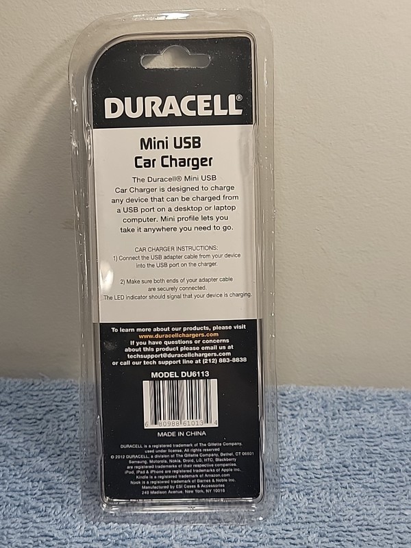 Duracell Dual Mini USB Car Charger 2.1 Amp Use With All Everyday Electronics gallery