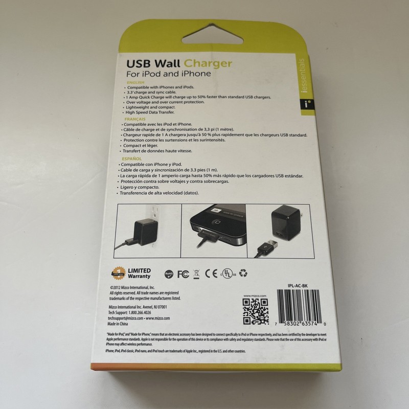 iessentials USB 30 Pin Charge Sync Cable Cord iPod Iphone 3.3' Old Style New gallery