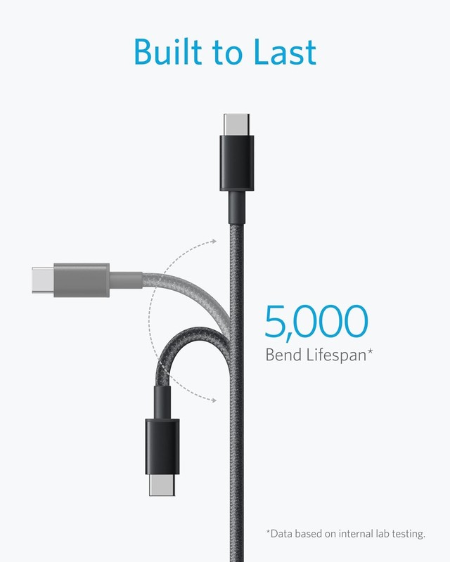 Anker USB C to C Cable, Type-C 60W Fast Charging Cable (6 6FT*2, Black gallery