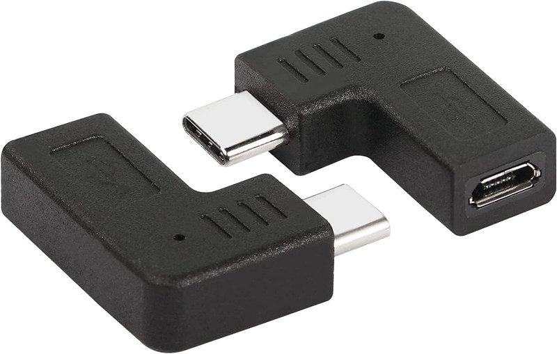 Right Angle USB C to Micro USB Adapter, 90 Degree Type C Male to Micro gallery