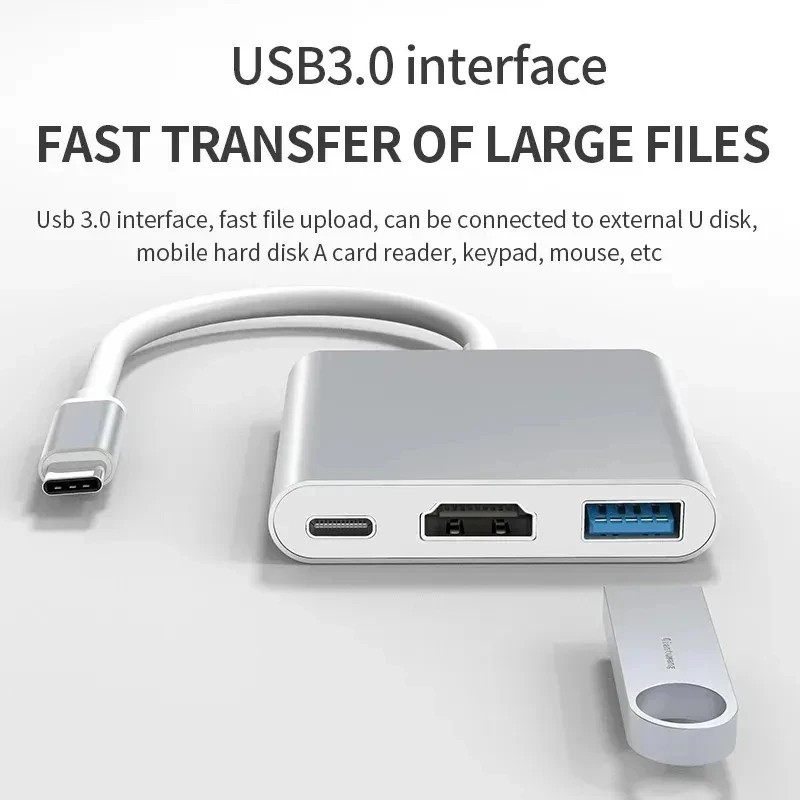 USB-C Type C HDMI Adapter Cable Converter Hub for Macbook Android Phone HDTV TV gallery