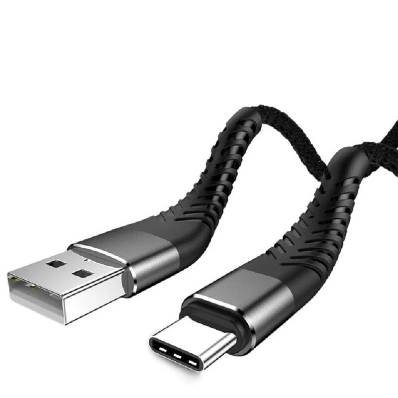 6.5ft/2M Braided USB Type-C USB-C to USB-A Fast Charge Cable Charging Cord