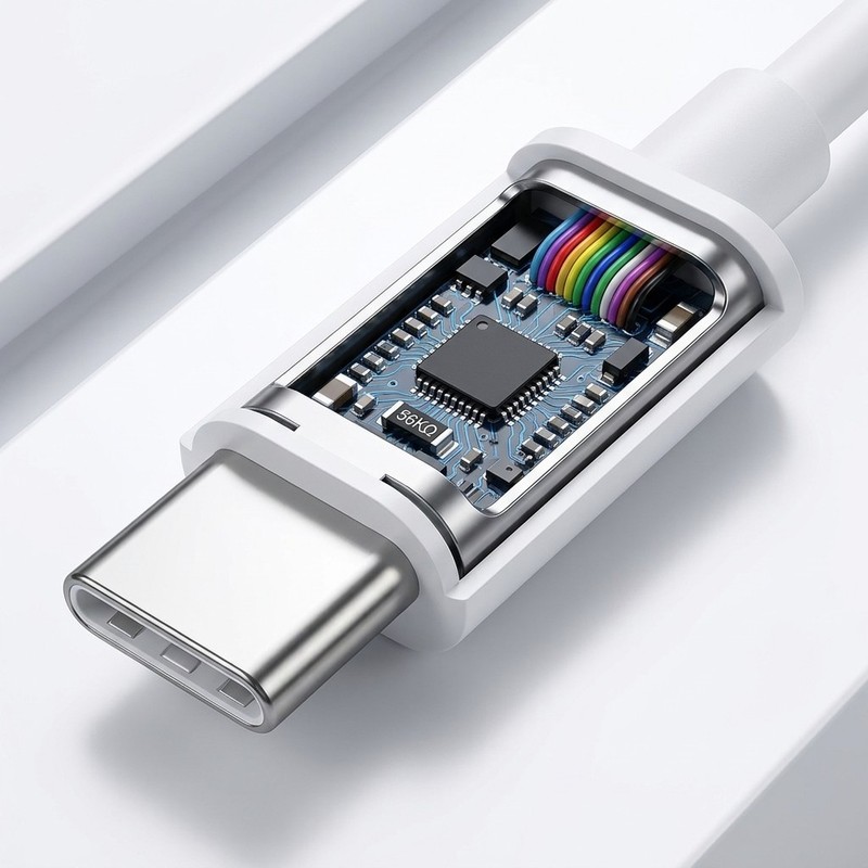 100W USB-C to USB-C Cable PD Fast Charging iPhone 15 Samsung Xiaomi White 1.5m gallery