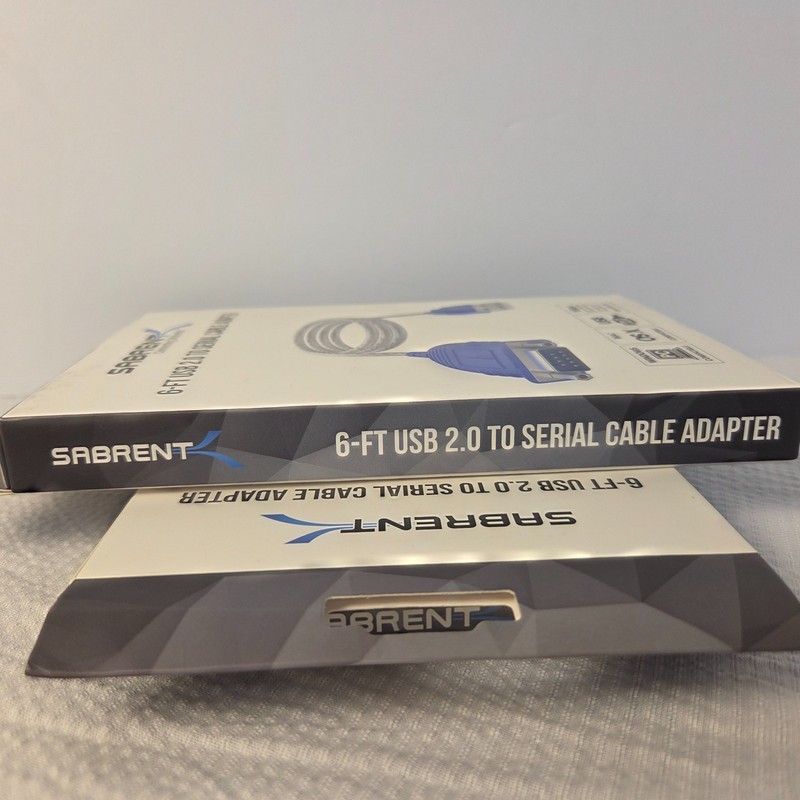 Lot of 2 Sabrent 6-FT USB 2.0 to Serial Cable Adapter gallery