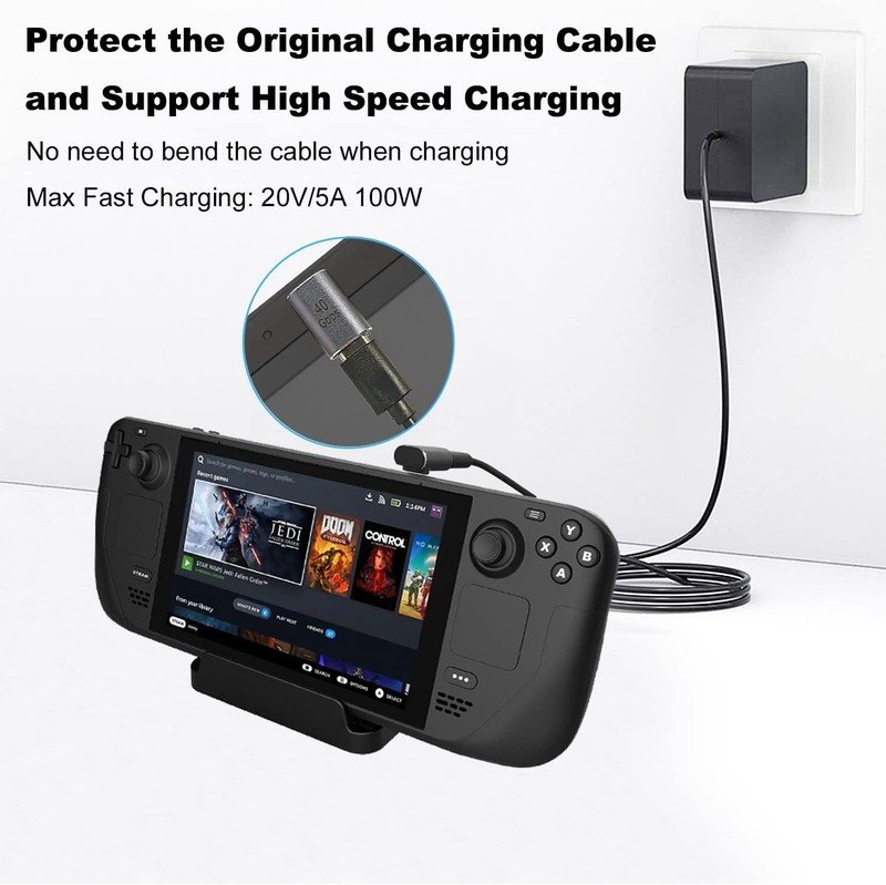 Stylish Metallic Purple USB-C Adapter - 90° Design for Steam Deck and More gallery