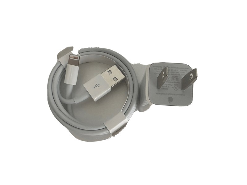 iPhone 14 Pro Max Charger USB Cable With Adapter - White Original gallery
