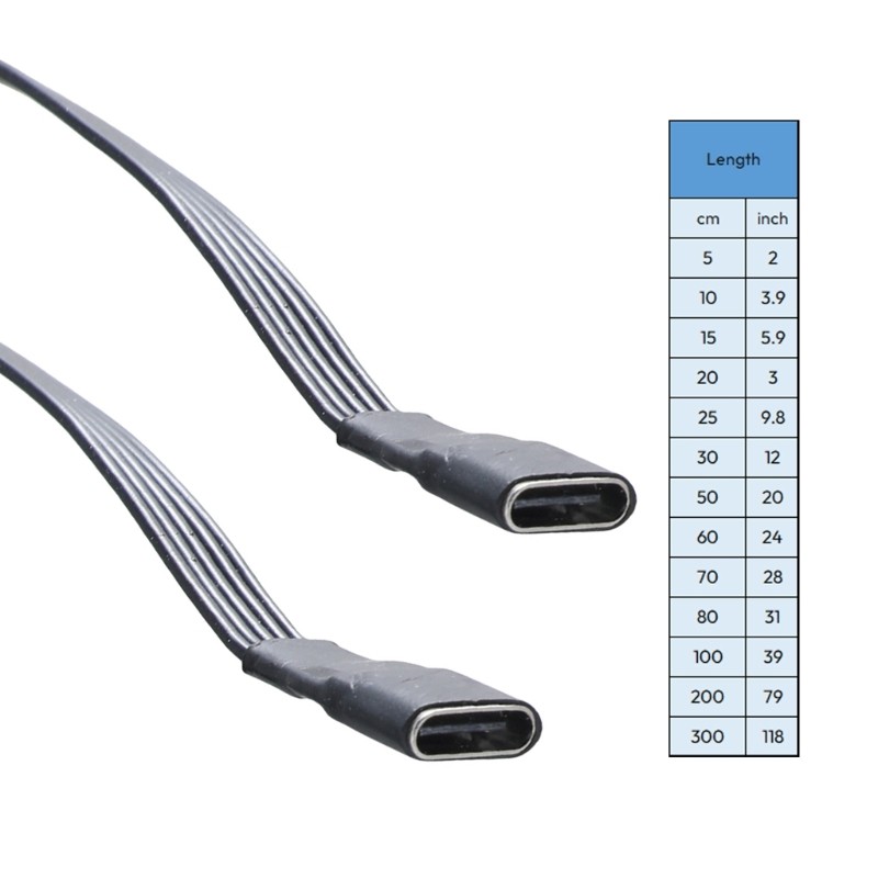 Type C Band Flat Cable Type C Extension FPC Cable Soft Data Cable Charging Cable gallery