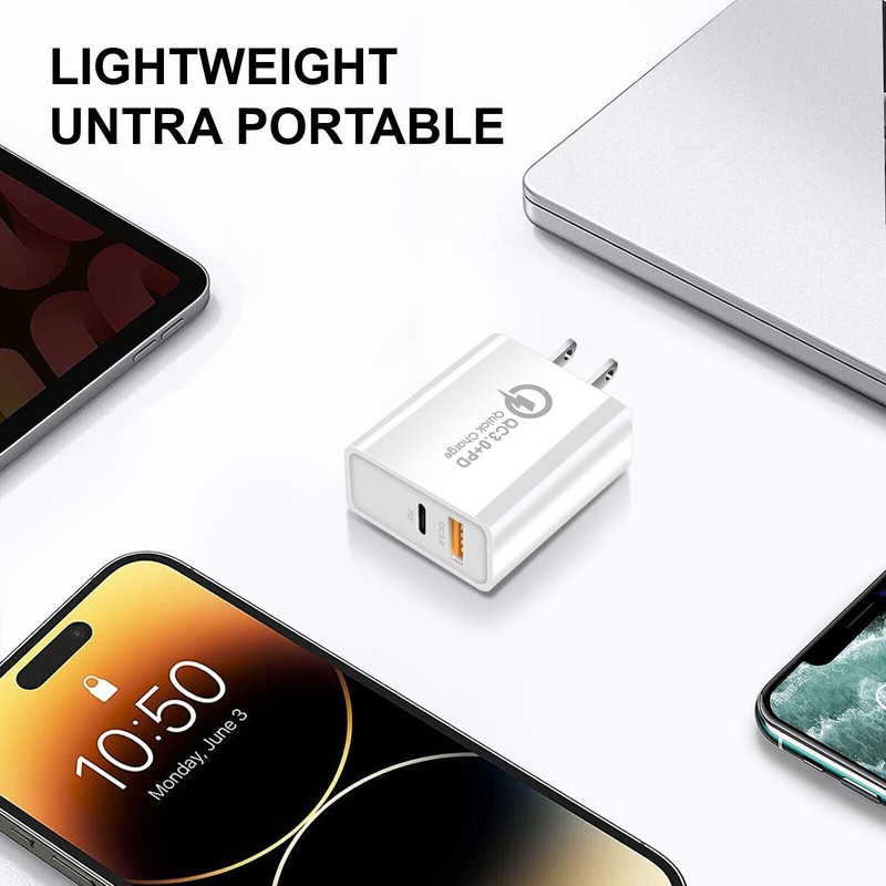 20W Fast USB+Type C PD QC3.0 Wall Charger Power Adapter Fit Google Pixel 10 Pro gallery