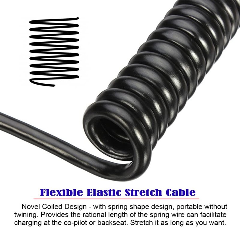 Stretch Coiled TypeC Male Micro To Female PC Gaming Keyboard Mouse Extender gallery