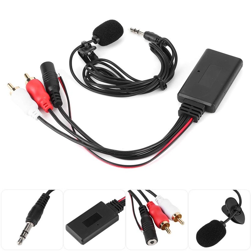 Car Radio Bluetooth AUX Module 2 Cable Adapter Easy Microphone Hardware gallery