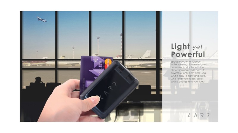 CARD Travel Adapter 4-Pro (Type C+3 USB Ports) (Black) Black gallery