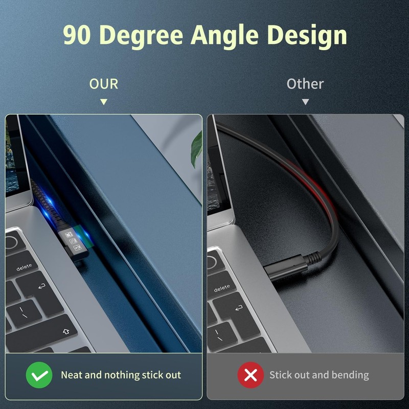 USB C 4 Extension Cable, with Thunderbolt 4 Cable, 240 W Charging, 40 Gbps Da... gallery