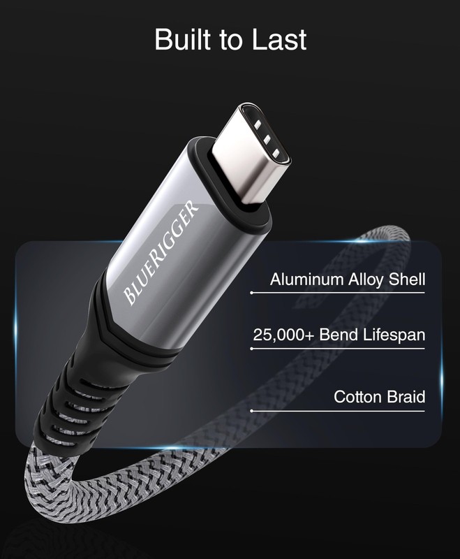 USB C Cable 3FT - (240W PD, USB 4.0, Type C Cable, 48V 5A Fast Charging, 40 G... gallery