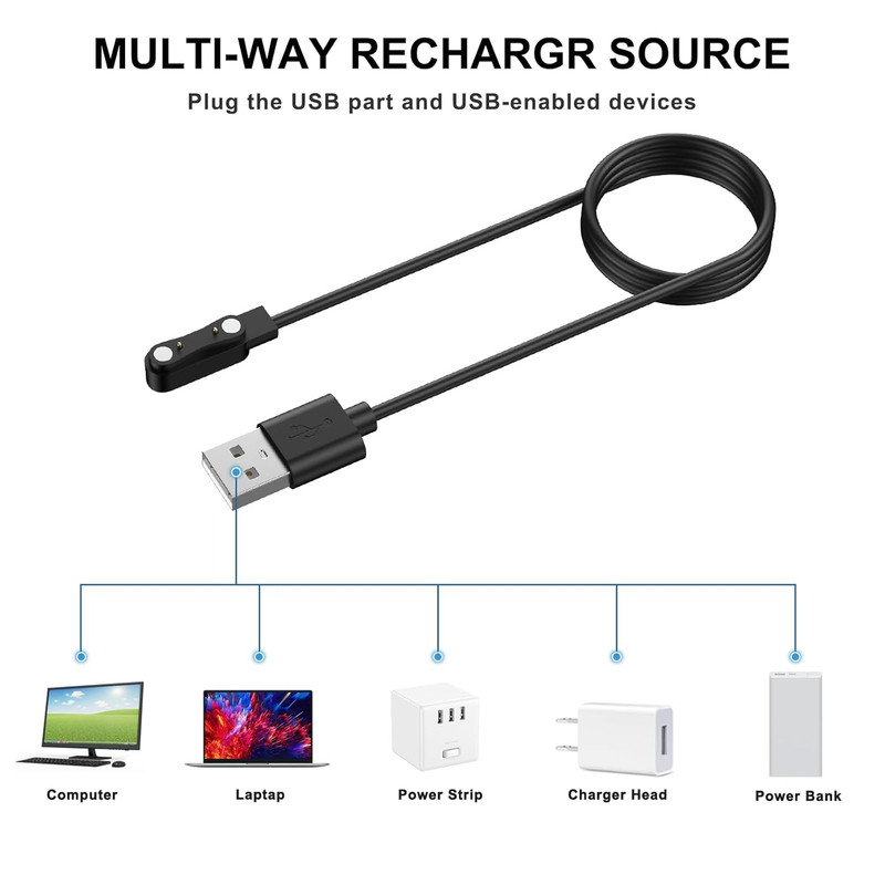 2-Pack Compatible for Raycon Bone Conduction Headphones Charger, Replacement Mag gallery