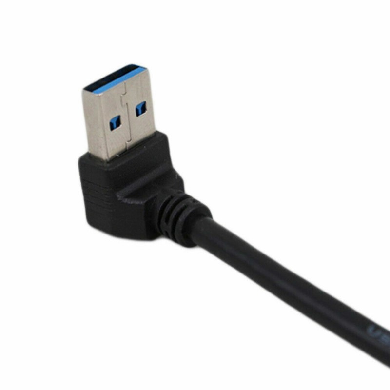USB 3.0 Angle Plug 90° Degree Extension Cable Male to Female Adapter Cord Lead gallery