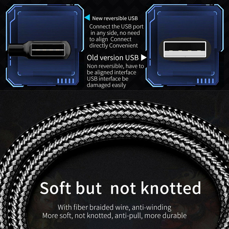 3Pack Mcdodo 90 Degree Braided USB Charging Cable Data Charger For iPhone 14 11 gallery