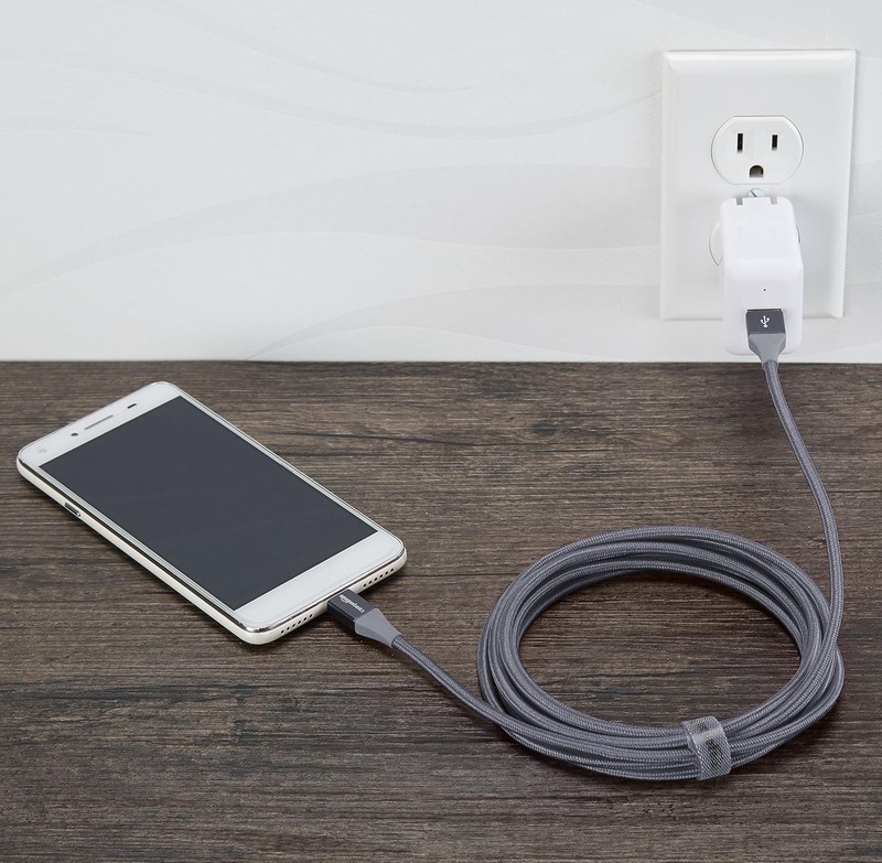 Amazon Basics Micro USB to USB-A 2.0 Fast Charging Cable, Nylon Braided Cord gallery