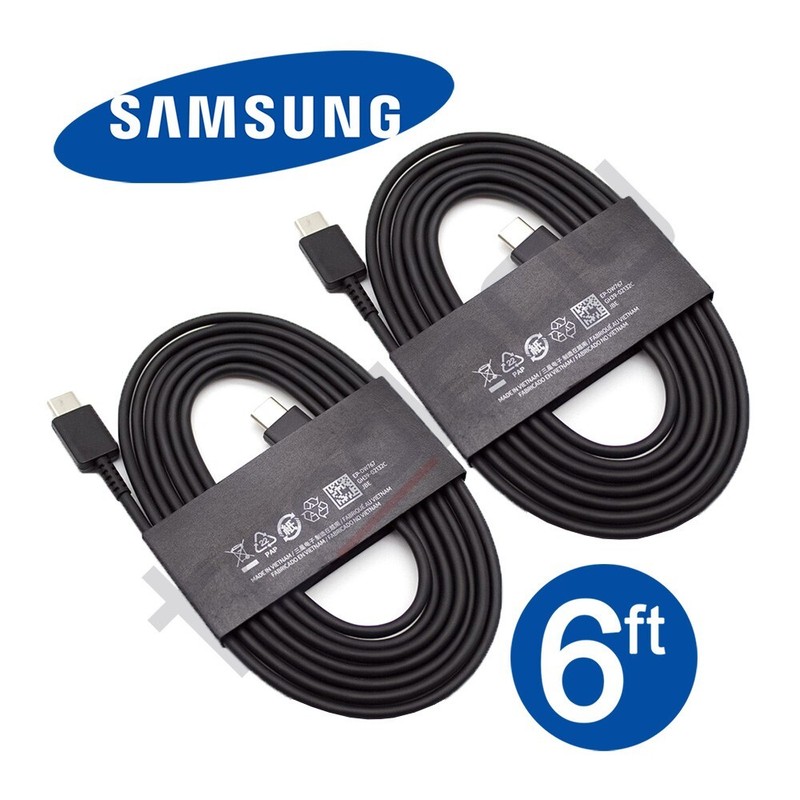 NEW! 2x Original Samsung Galaxy S25 S24 Series USB-C 6FT Super Fast Charge Cable