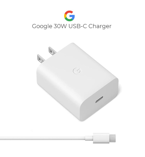 Official Genuine Google 30W PD Fast Charger USB-C Fits Pixel 8 7 6 5 + Cable Set gallery