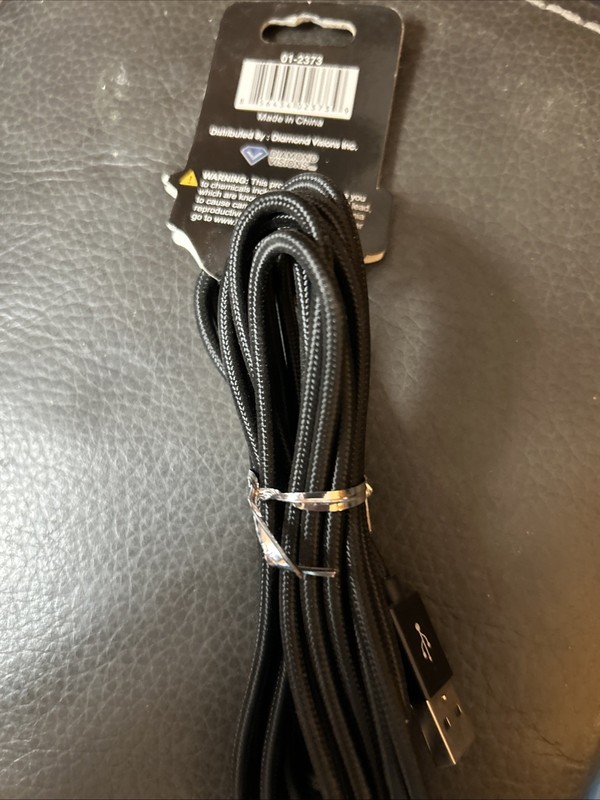 Diamond Visions Cobra Cord Micro to USB Charge and Sync Cable Black 10 Feet gallery