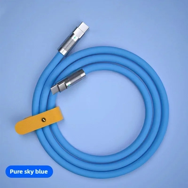New Type C 120W 7A Super Fast Charge PD Liquid Silicone Cable 1M