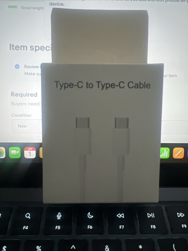 Charge Cable 1M 60W USB-C white fast charger compatible with any usb c