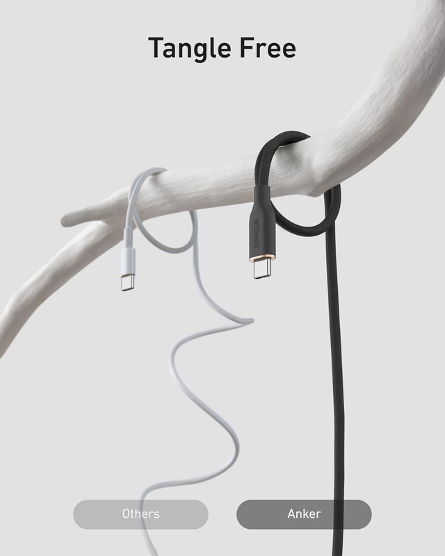 Type C Cable，2 Pack USB a to USB C Flow Cord, Fast Charging for Iphone 17 16 or gallery