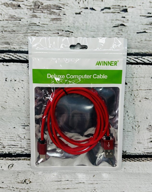 USB Type C Cable, AWINNER USB A to Type C Charging Cable 3.3 FT Red