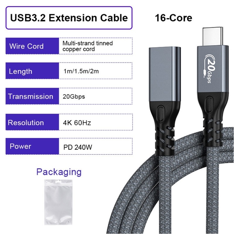 Flexible USB3.2 Type C Data Cable Perfect For Highly Speed Transfer &Charging gallery
