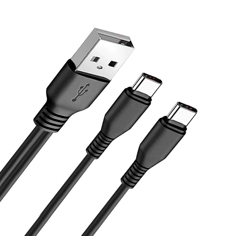 UBoring (3 FT) USB C and C Splitter Cable 2 in 1 Type A to 3 feet, Black