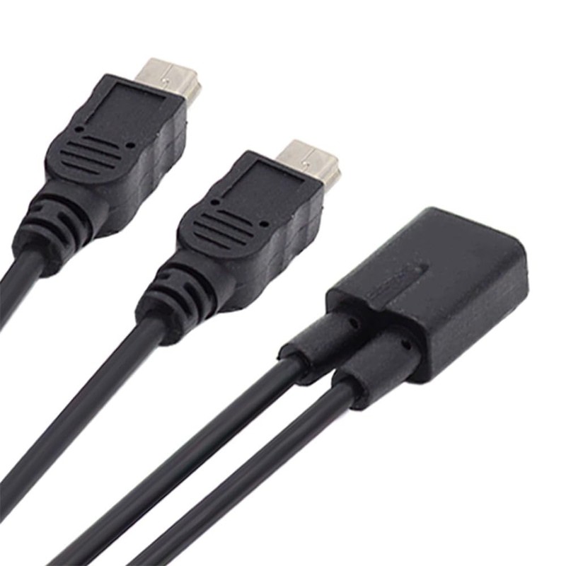 Mini USB 2.0 Female DC 5V to Dual Mini USB 5Pin Male Splitter Extension Charg... gallery