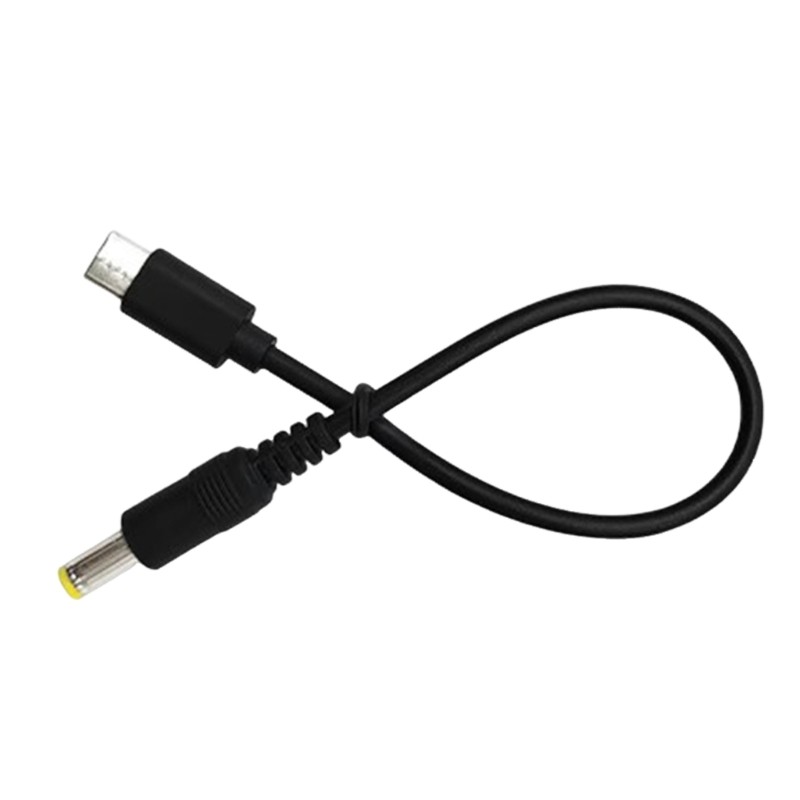 22.50cm DC5V Male to Type C Male 5V Charging Cable 36W Connection Cord Black