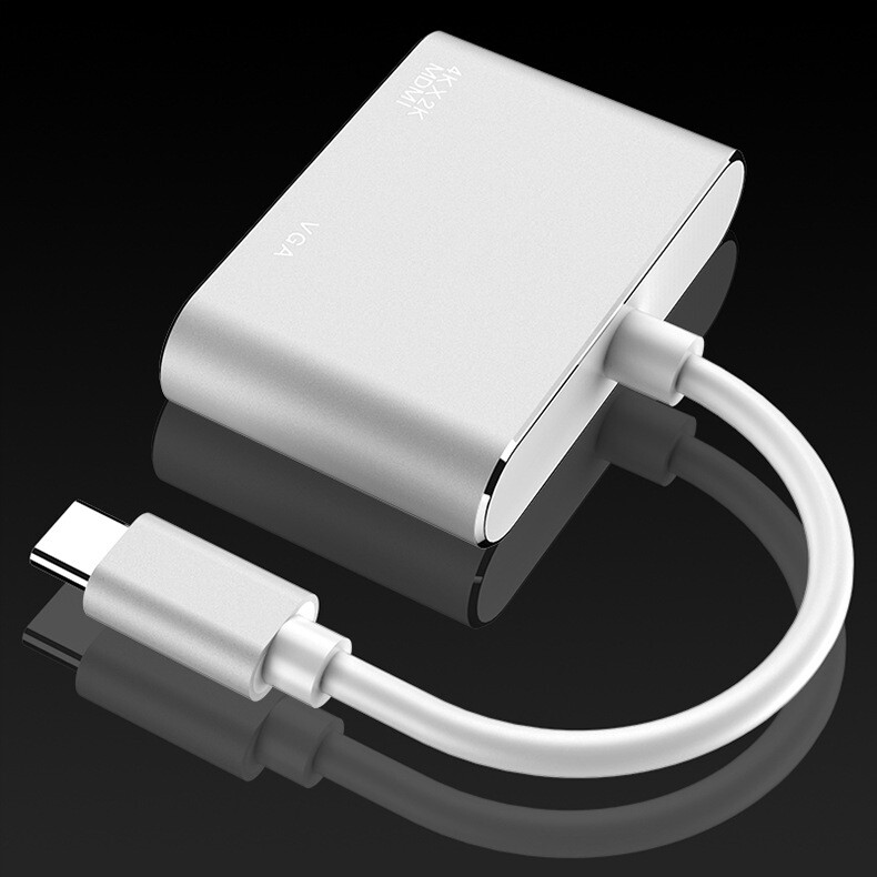 Type C to HDMI USB 3.0 VGA RJ45 Adapter Hub Converter for Laptop PC Phone to TV gallery