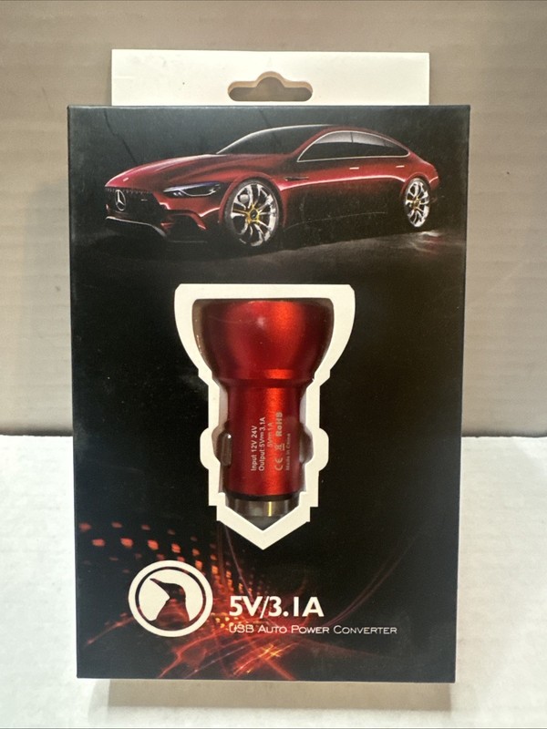 scanoisc 5V/3.1A 2 Port USB Power Converter Red gallery