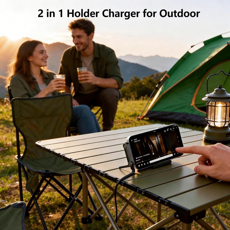 10FT 2-in-1 USB C to USB C Cable, 240W Fast Charging & Data Transfer, Foldable S gallery
