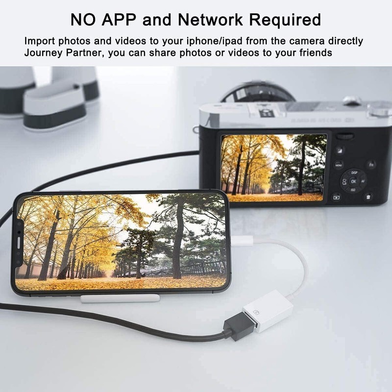 To Camera USB Female OTG Connector Adapter Cable For Apple iPhone iPad iPod lot gallery
