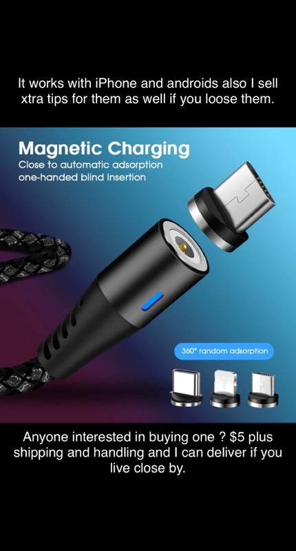 360° Rotate Double Plug 3in1 Magnetic Fast Charger Cable for TypeC Micro USB iOS