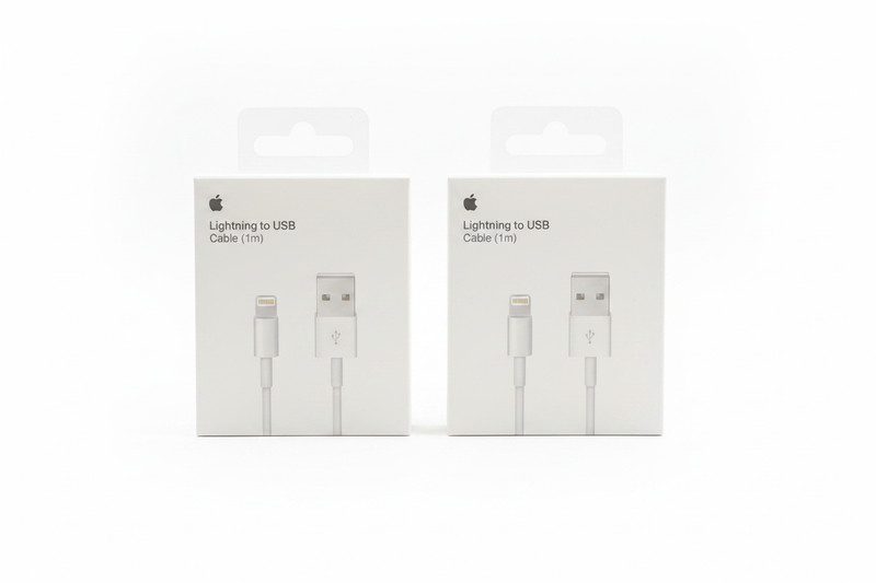2 PACK Apple 1M (3.3′) USB Type-A to Lightning Charging Cable A1480 (MXLY2AM/A)™
