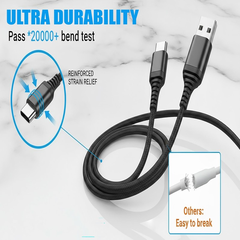 10-Pack USB Type-C Cables [3.3 ft / 1 m | 3A Fast Charge | Braided] – USB-A t... gallery