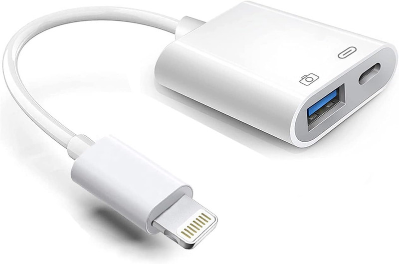 Lightning to USB Camera Adapter with Charging Port, Apple Mfi Certified OTG D... gallery