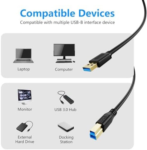 USB 3.0 Cable A Male to B Male 20Ft,Superspeed USB 3.0 A-B/A Male to B Male C... gallery