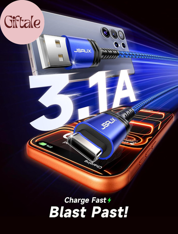 USB C Cable Fast Charging 3-Pack(10Ft+6.6Ft+3.3Ft), USB a to Type C Charger Cord gallery