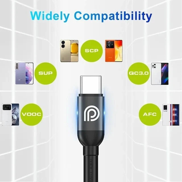 USB C Charging Cable 6 Amp - Android, Samsung, IPhone, Smartphone, Tablet gallery