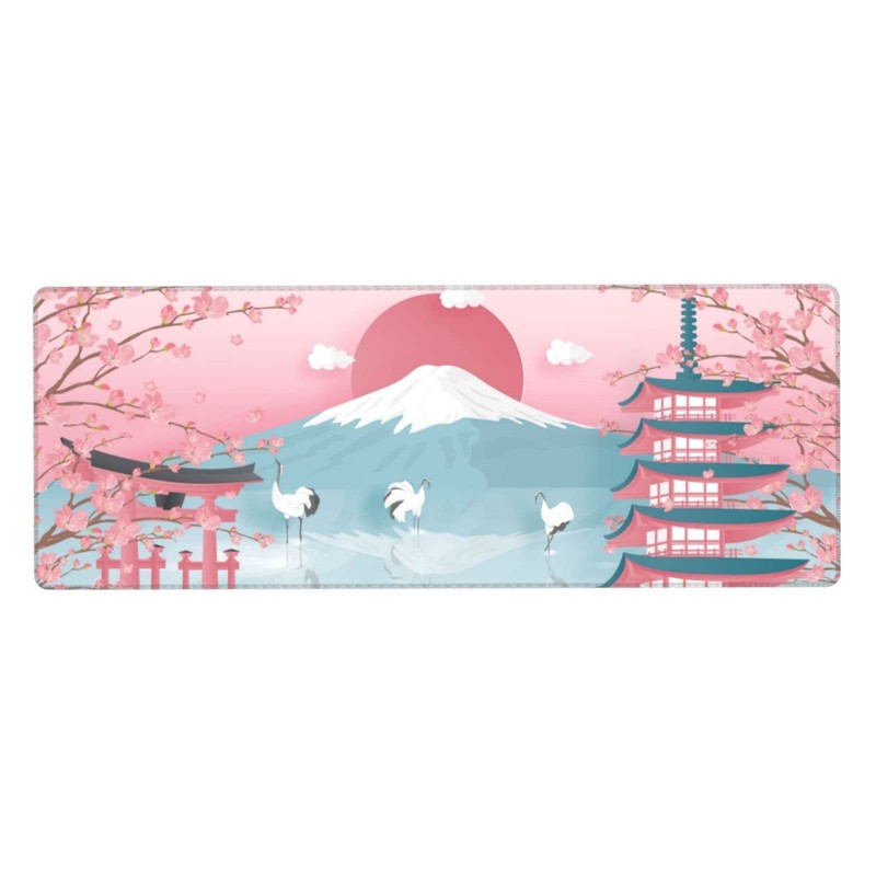 Japanese Ocean Waves Gaming Mouse Pad XL, Non Slip Rubber Base Mousepad, Stit... gallery