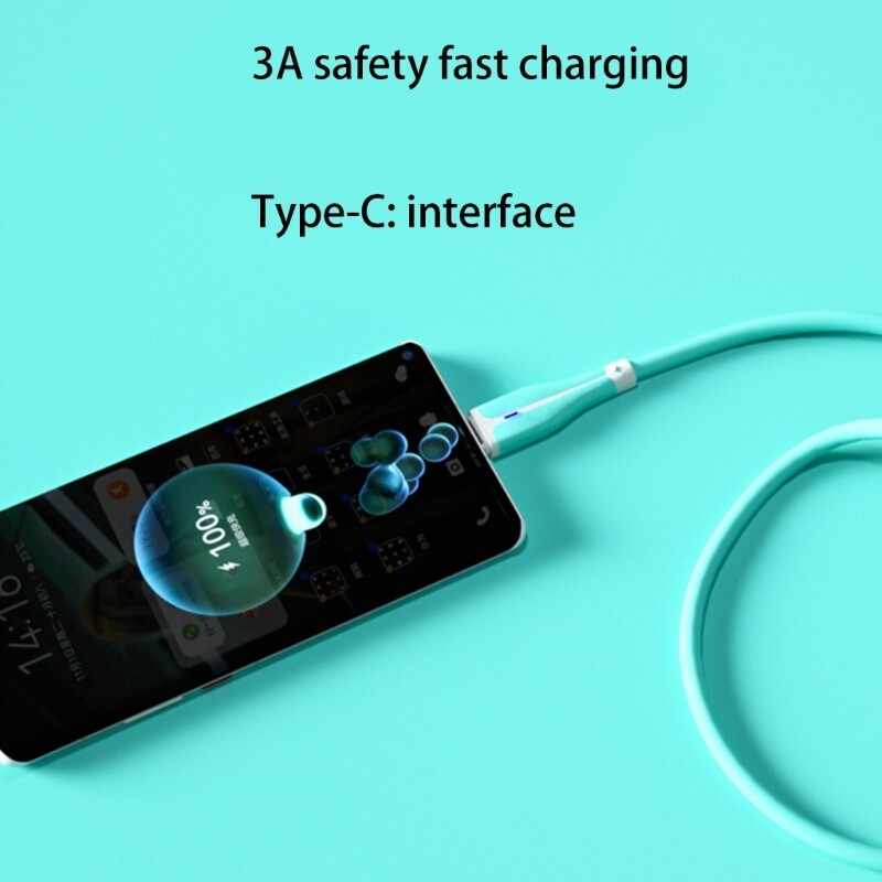 Soft Silicone USB to Type-C Cable for Mobile Phones with Type-C Port gallery