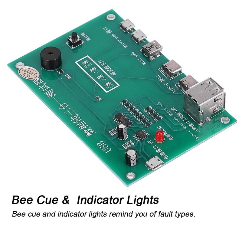 3 in 1 Type-C/Mini/Micro USB Cable Triad Tester For iPhone Android With Bee Cue gallery