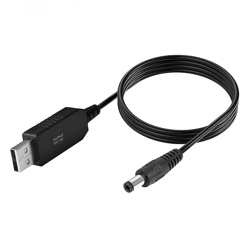 5.5*2.1Mm Wifi to Powerbank Cable Connector DC 5V to 12V USB Cable Boost Convert gallery