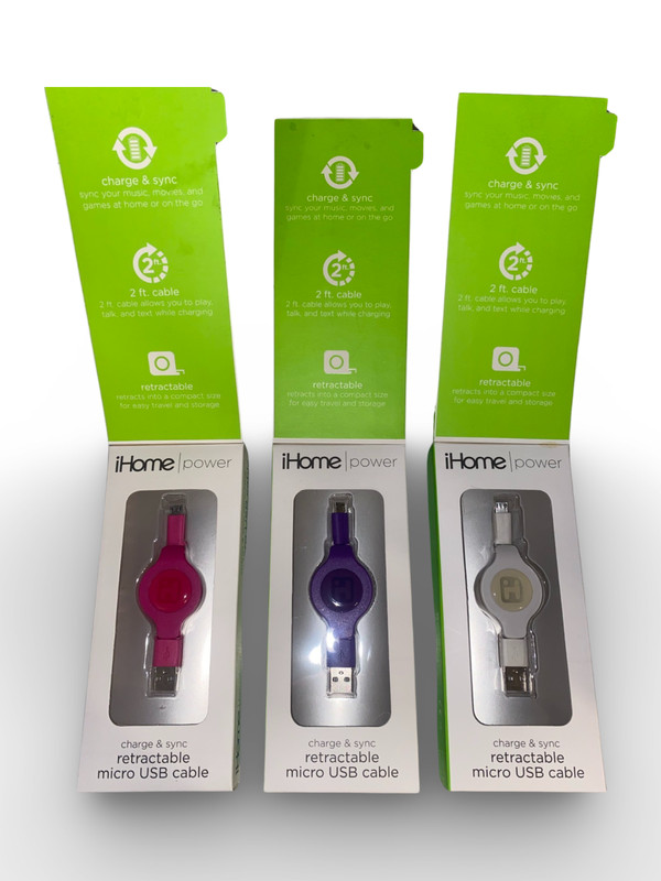 IHome Power 2ft Retractable Micro USB cable (Message for Wholesale Deal) gallery